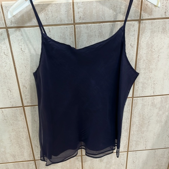 Purple sheer blouse with beaded tank set - Picture 4 of 7